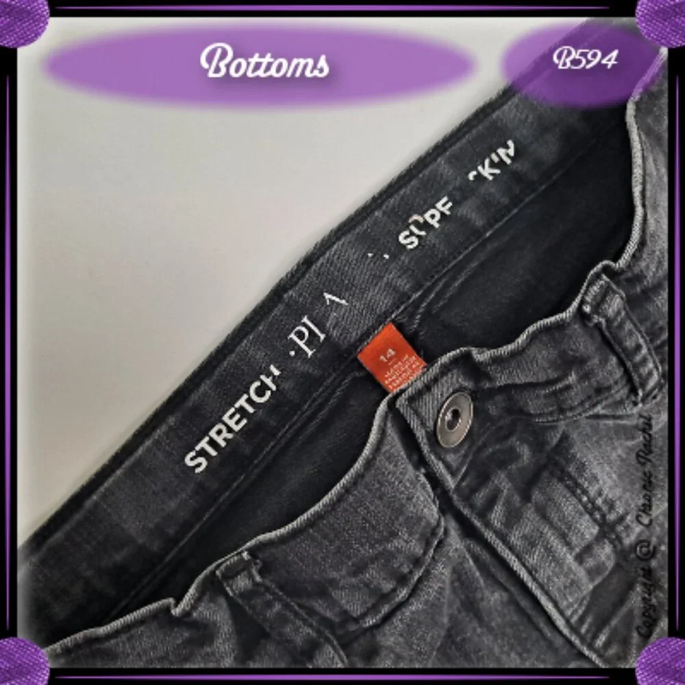 Dark Wash Adjustable-Waist Jeans